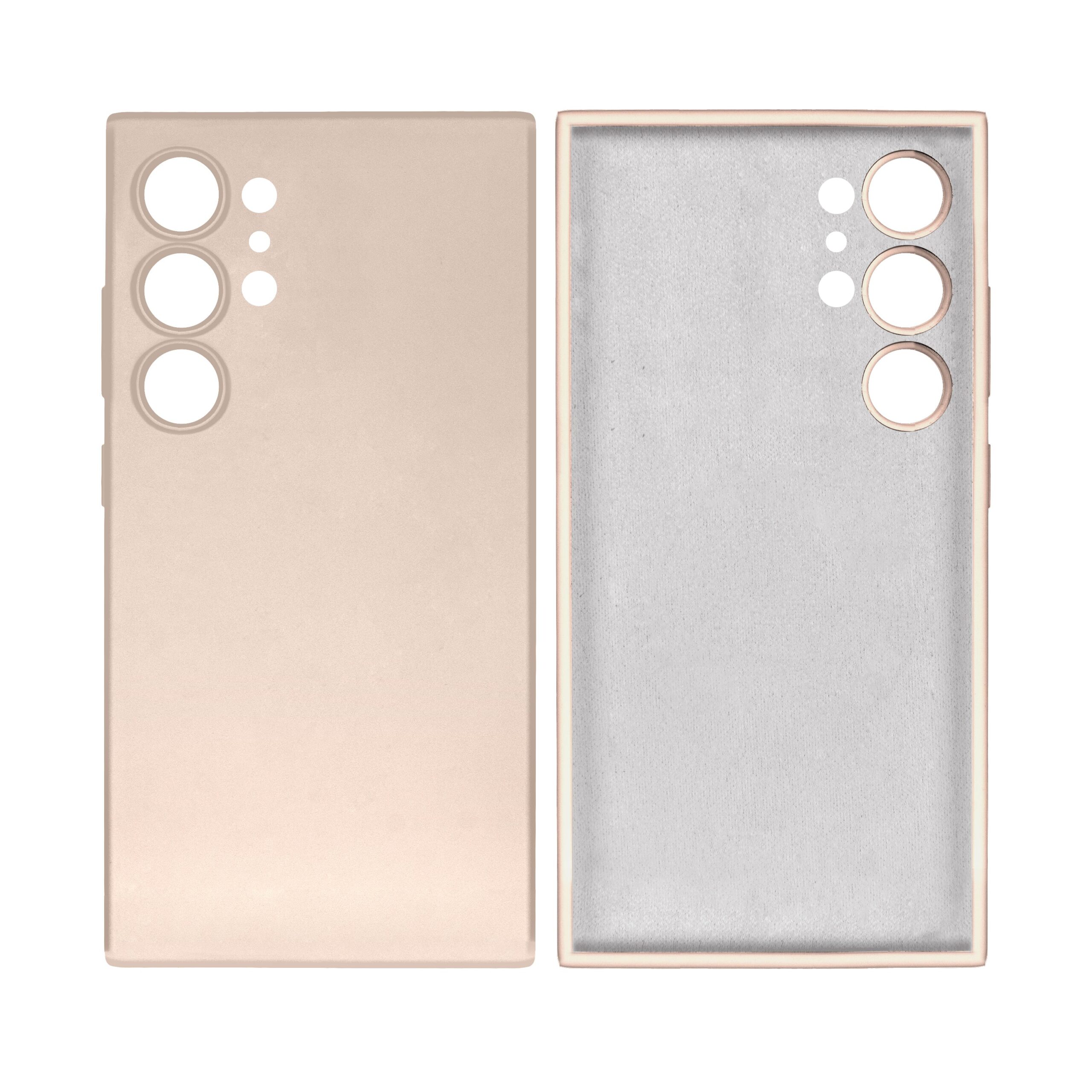 Rixus Soft TPU Handyhülle für Samsung Galaxy S24 Ultra Gold – Bild 3