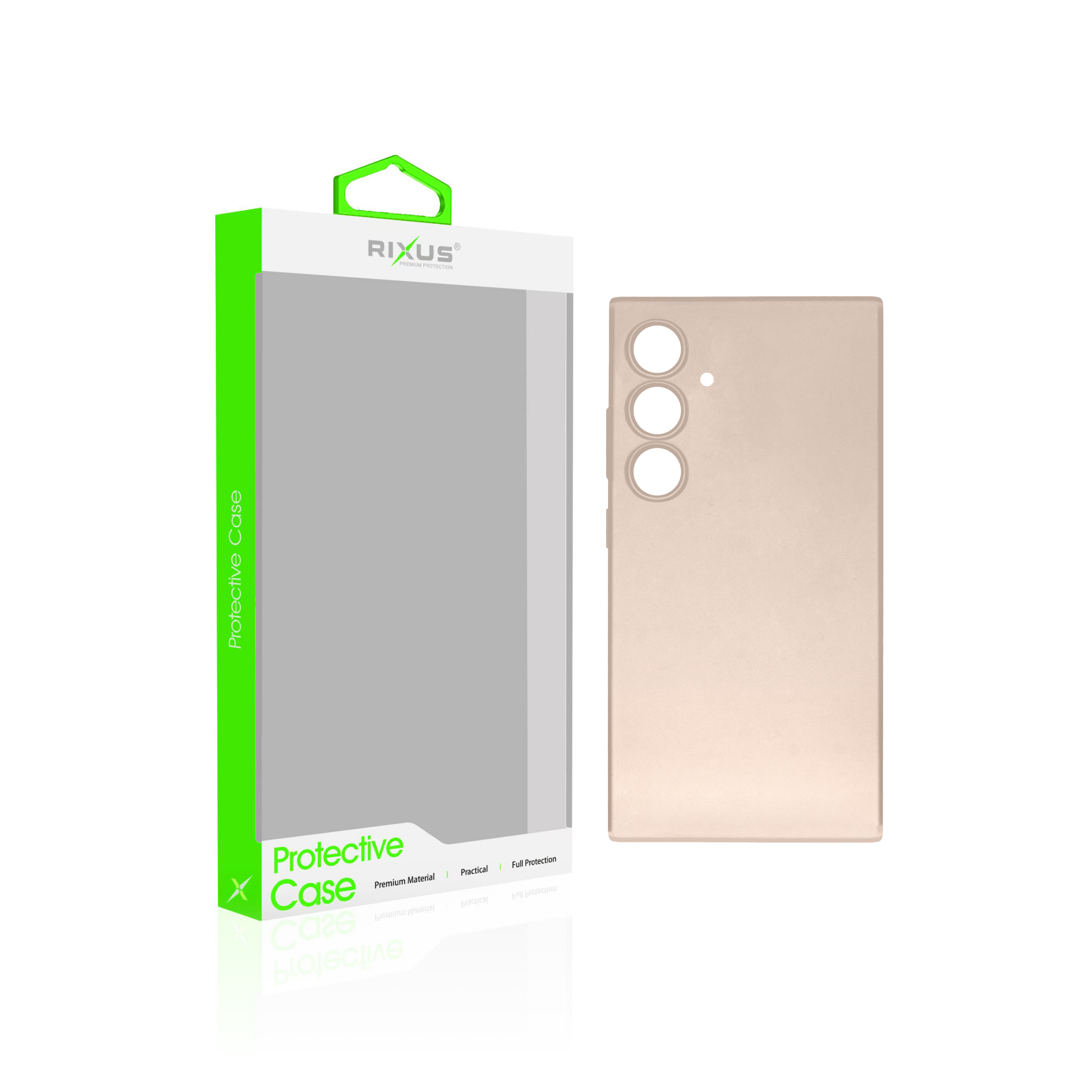 Rixus Soft TPU Handyhülle für Samsung Galaxy S24 Ultra Gold – Bild 5
