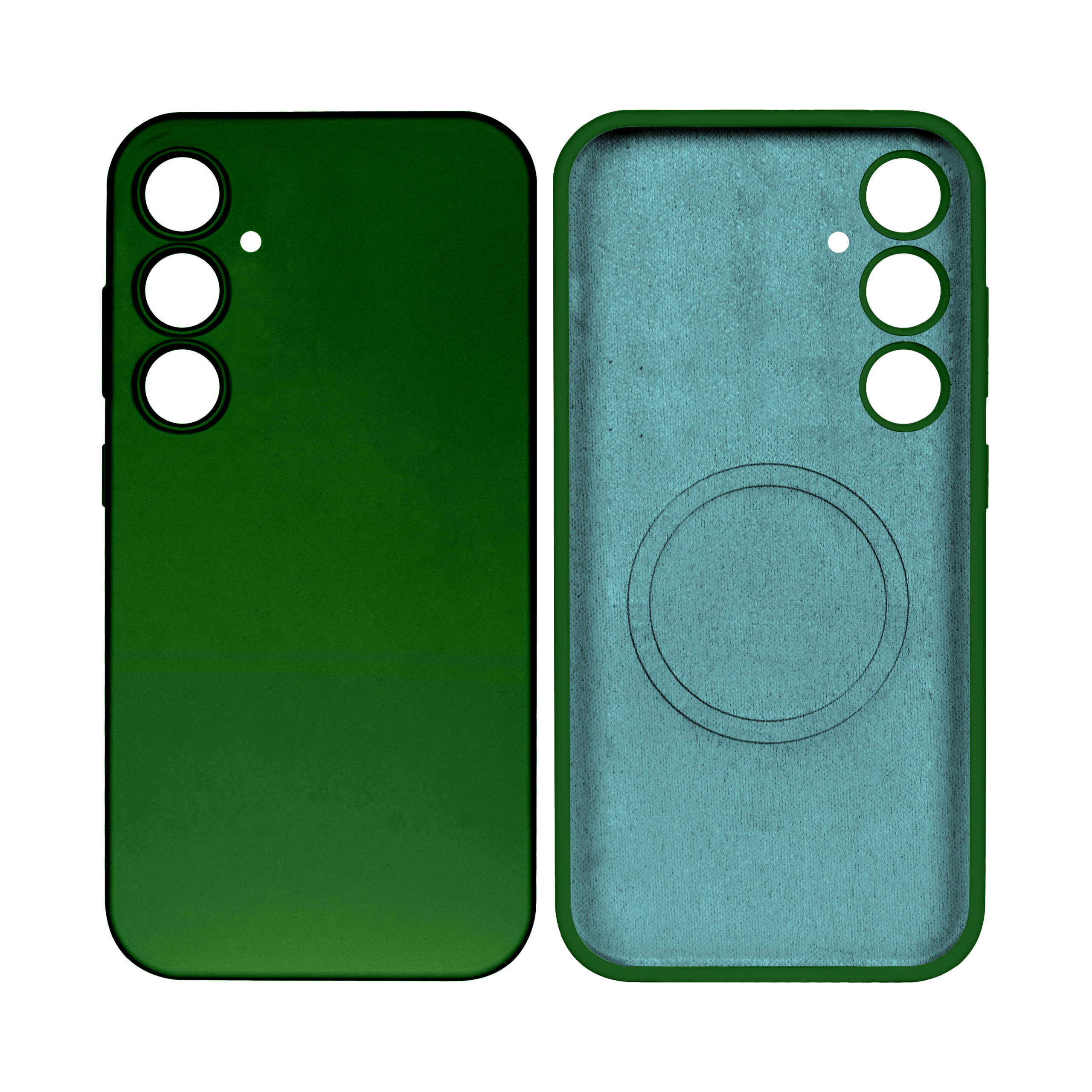 Rixus Soft TPU Handyhülle mit MagSafe kompatibel für Samsung Galaxy S24 Dark Green – Bild 3