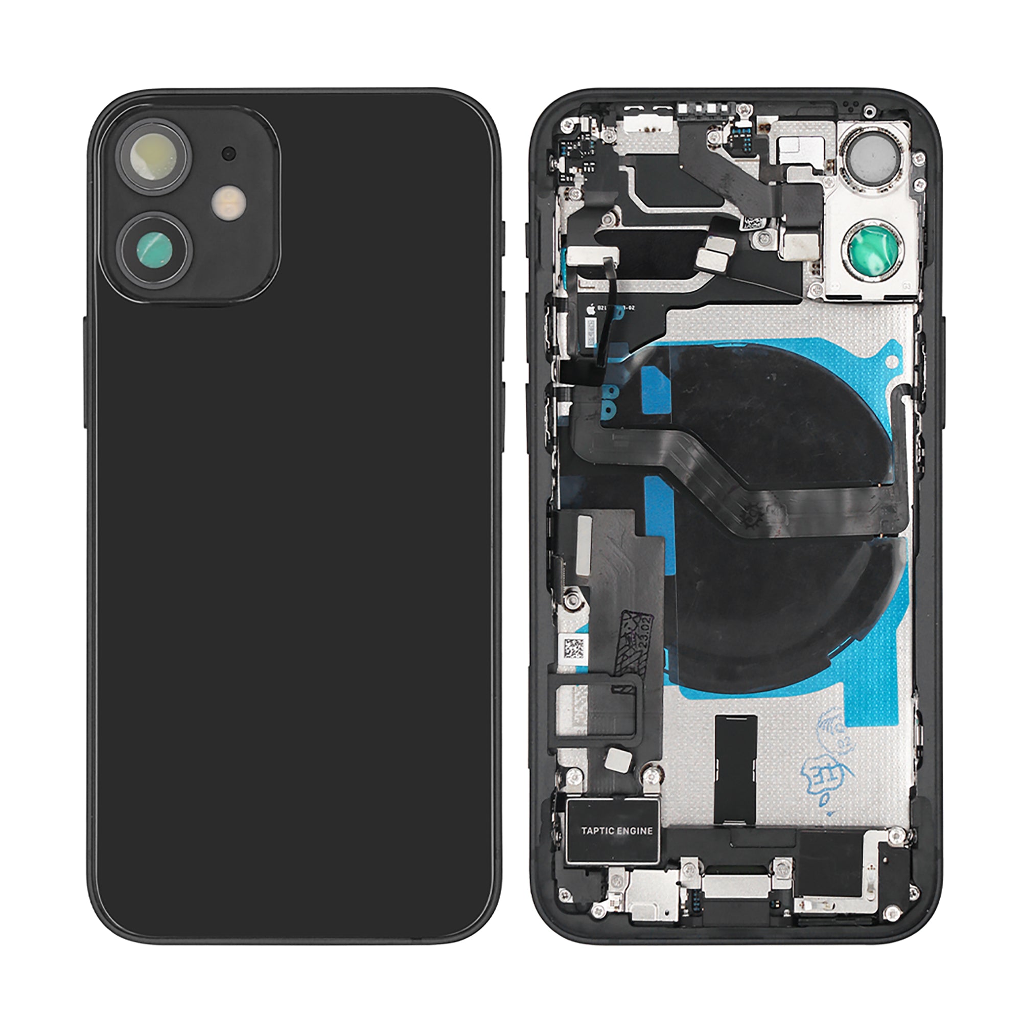 Für Apple iPhone 12 Mini Gehäuse mit Kleinteilen Black OEM – Bild 3