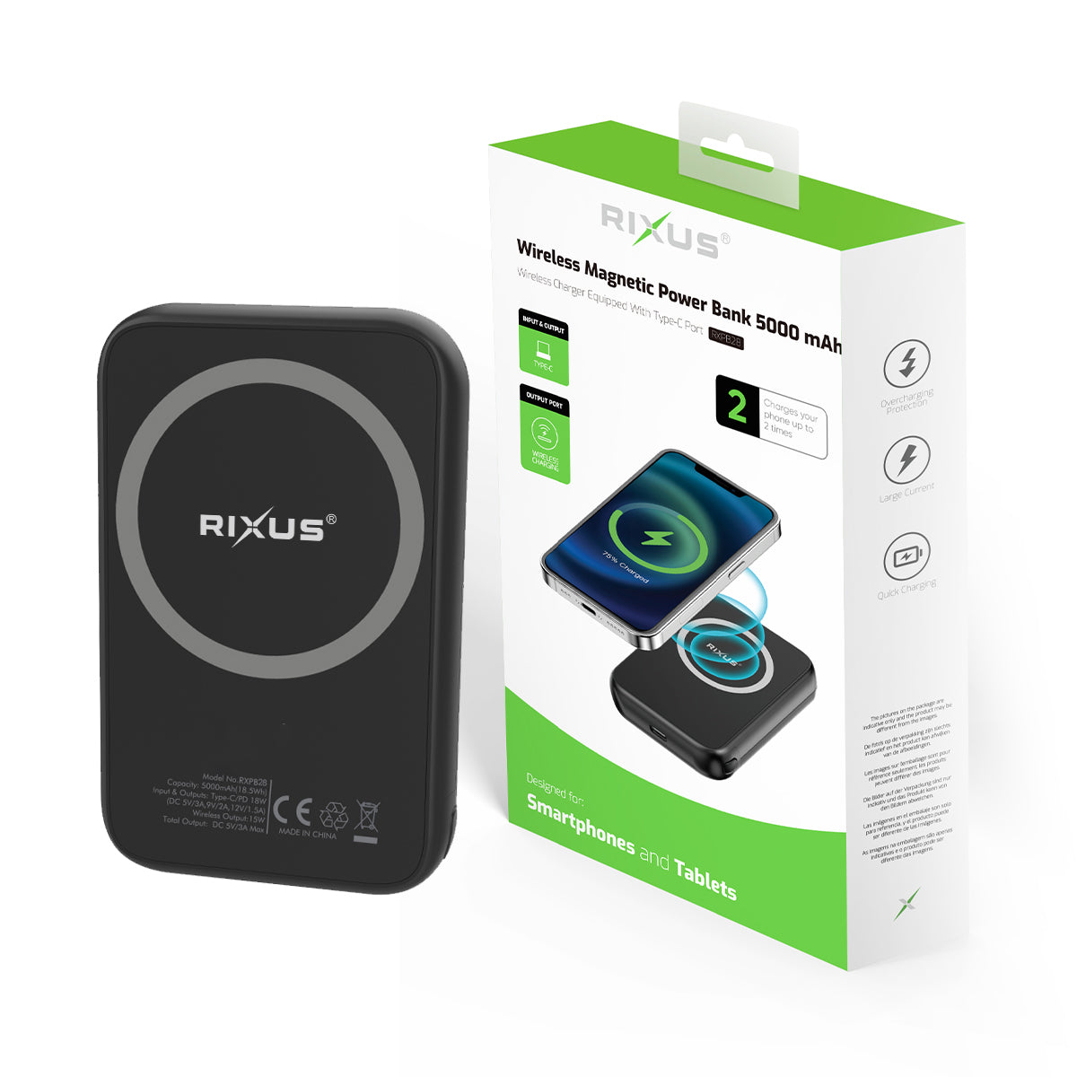 Rixus RXPB28 High Capacity Power Bank 5000mAh – Bild 5