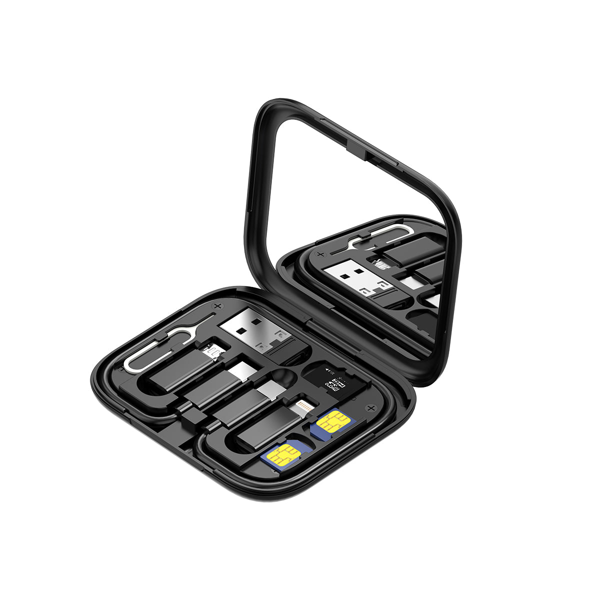 Rixus RXUC16 Multifunction Kabel Card USB Adapter Box Set mit Mirror Black