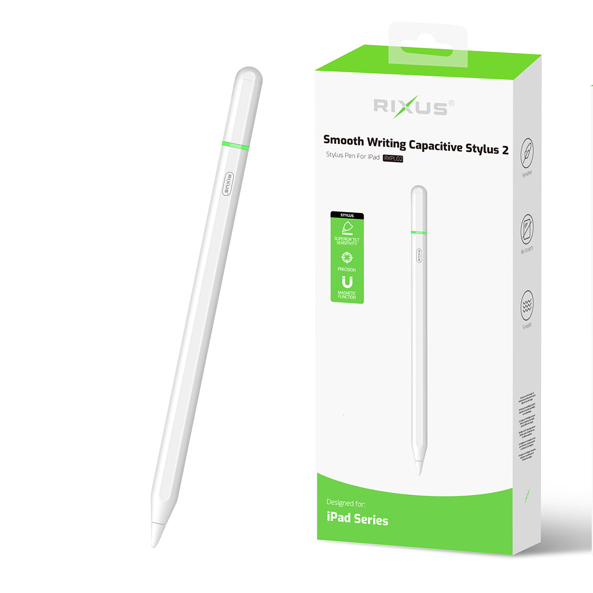Rixus RXPL02 Smooth Writing Capacitive Stylus 2 mit Light für Apple iPad – Bild 5