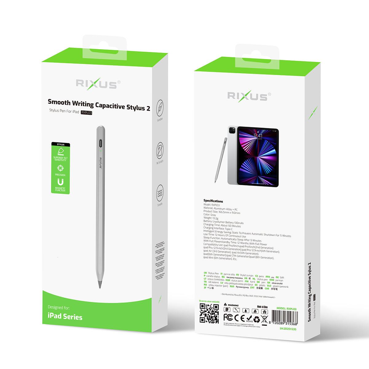 Rixus RXPL03 Smooth Writing Capacitive Stylus 2 für Apple iPad – Bild 4