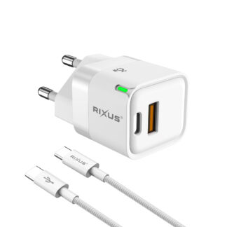 Rixus RXHC11 25W Wall Charger Set mit USB -C to USB-C Kabel