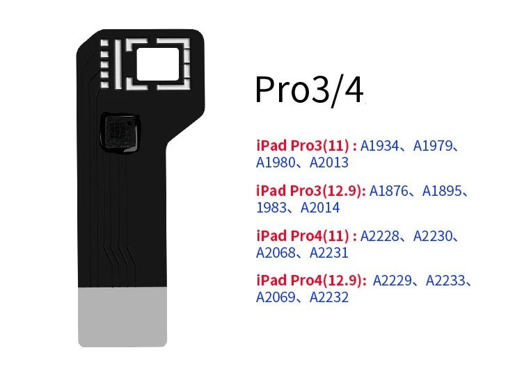 JCID für Apple iPad Pro 3, 4 Face ID Face ID Dot Matrix Extension Flex kompatibel