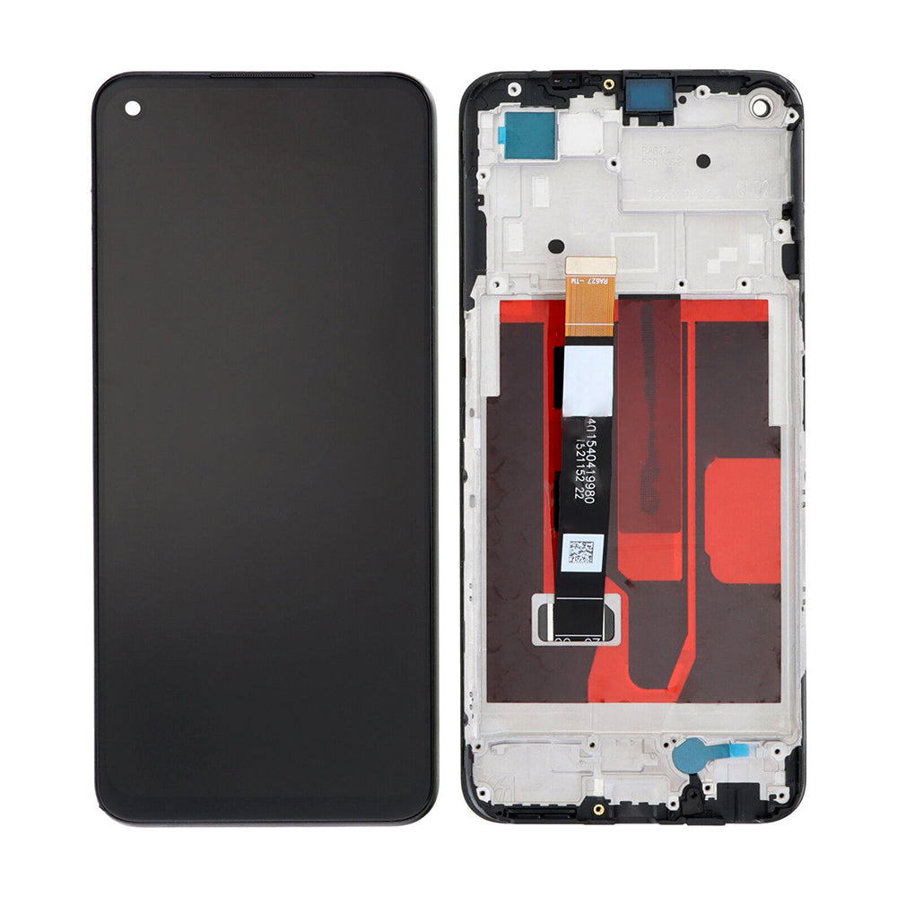 OEM Display für Realme 8 5G, Narzo 30 5G mit Rahmen Schwarz – Bild 4