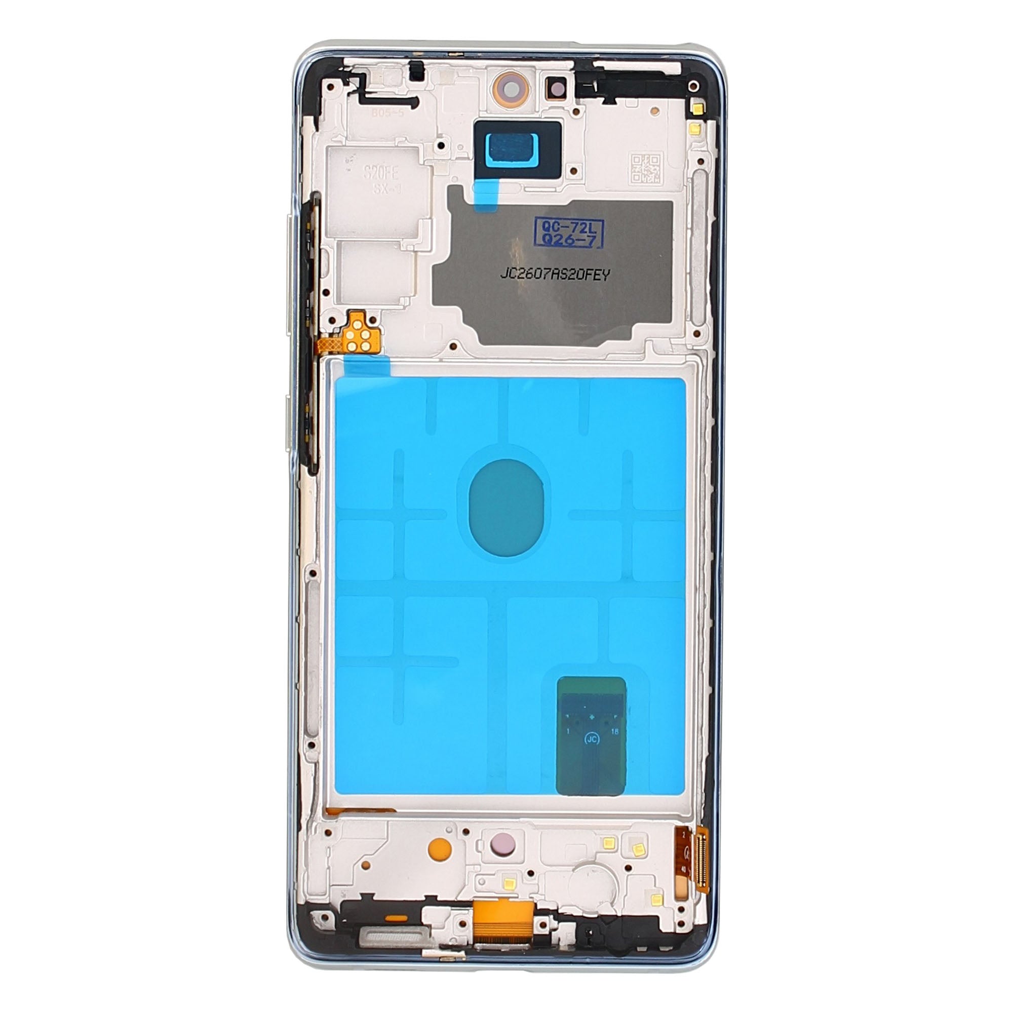 Samsung Galaxy S20 FE G780F, G781B 5G Display und Touchscreen-Digitizer mit Rahmen Cloud White Soft-OLED – Bild 2