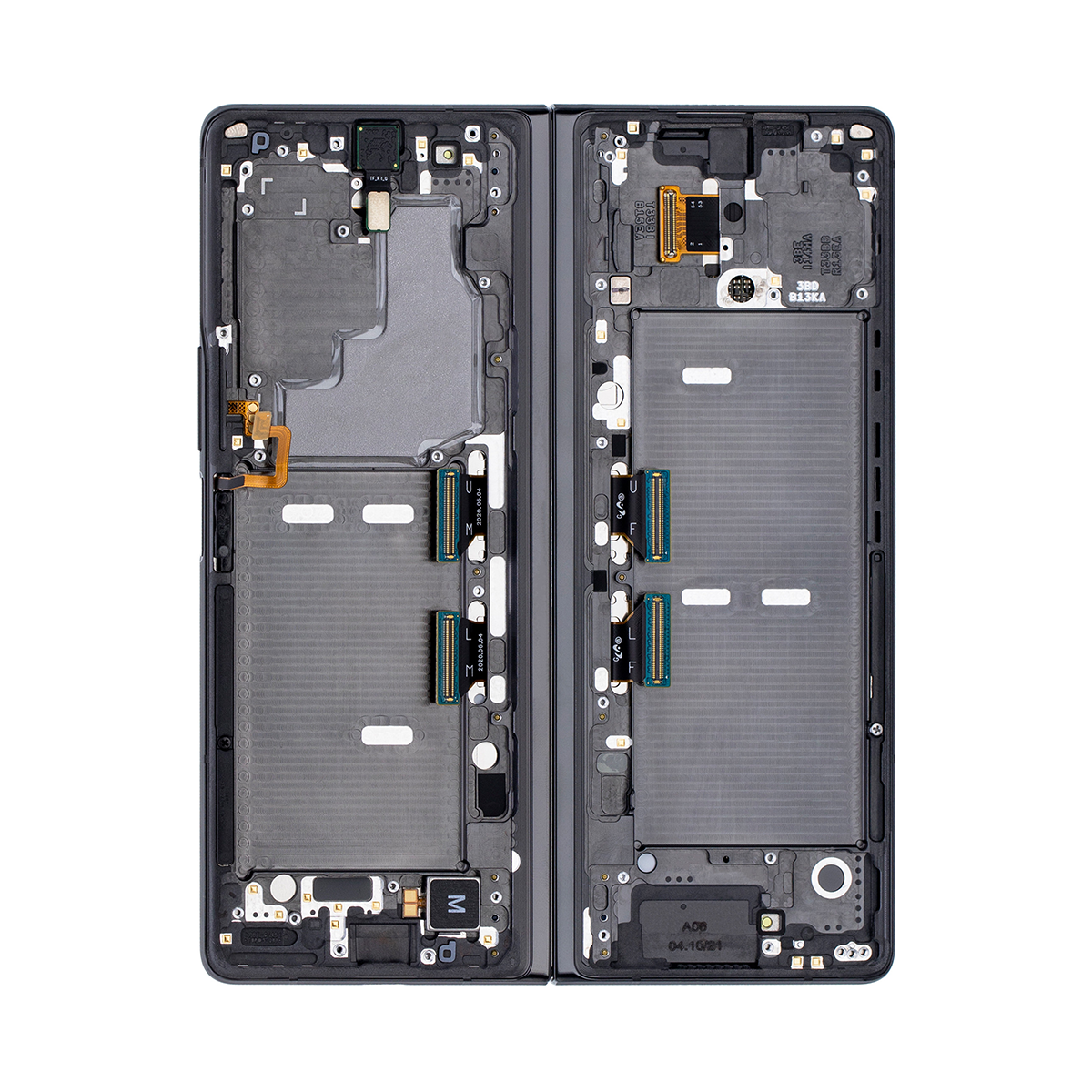 Samsung Z Fold2 5G Main F916B Original Display Rahmen Silber-Scharnier – Bild 3