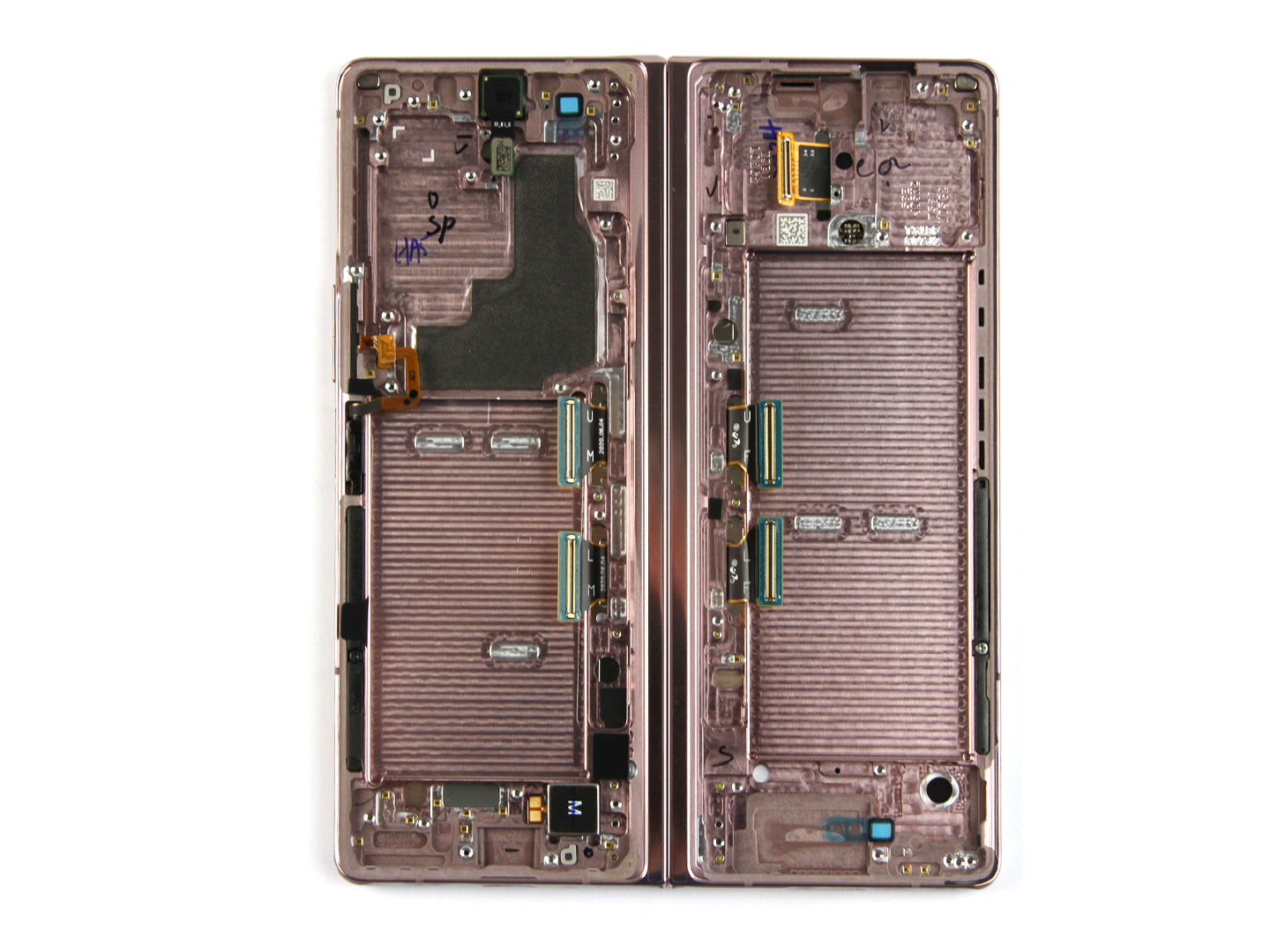 Samsung Z Fold2 5G Main F916B Original Display Rahmen Gold-Scharnier – Bild 3
