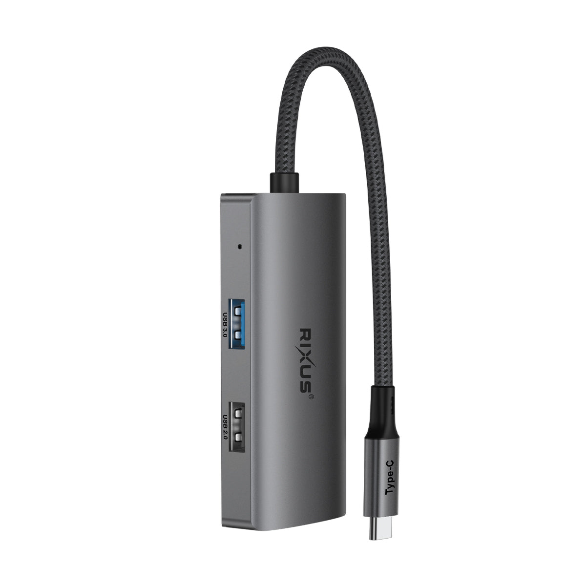 Rixus RXHU07 USB-C To Ethernet HDMI Adaptor mit Docking Station Grey – Bild 2