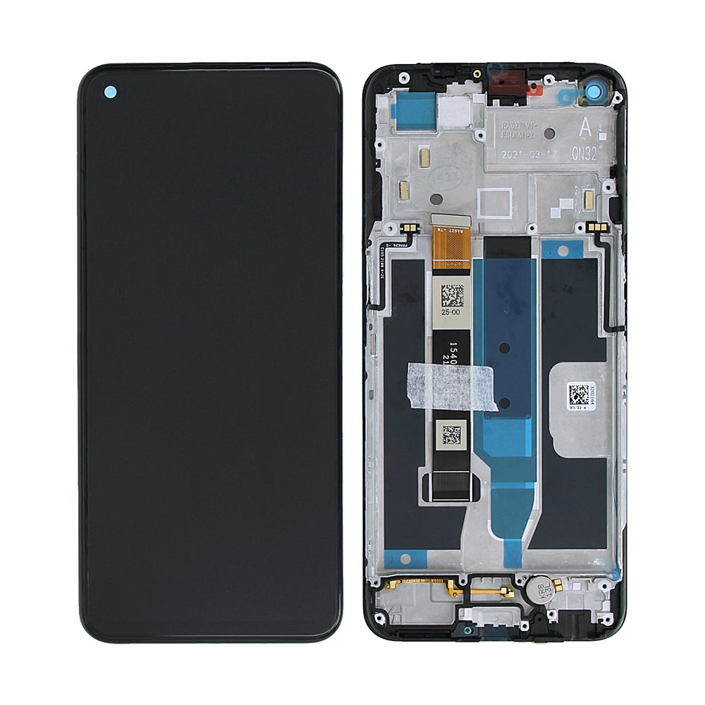OEM Display für Realme 8 5G, Narzo 30 5G mit Rahmen Silber – Bild 4