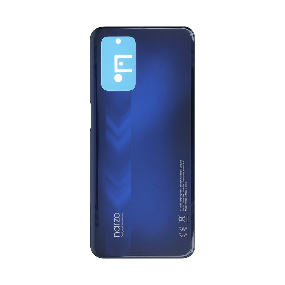 Realme Narzo 30 5G Akkudeckel ohne Linse Racing Blue OEM