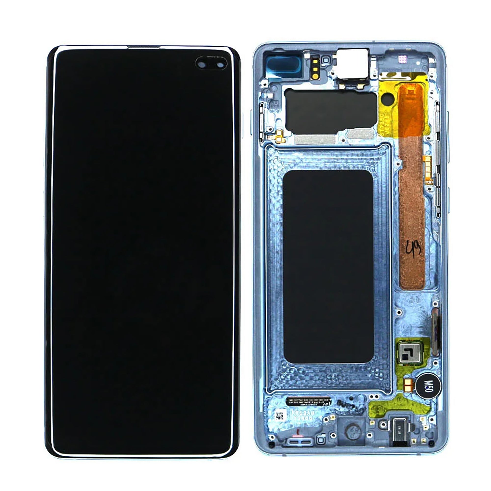 Samsung Galaxy S10 Plus G975F Display und Touchscreen-Digitizer mit Rahmen Prism Blue Service Pack – Bild 3