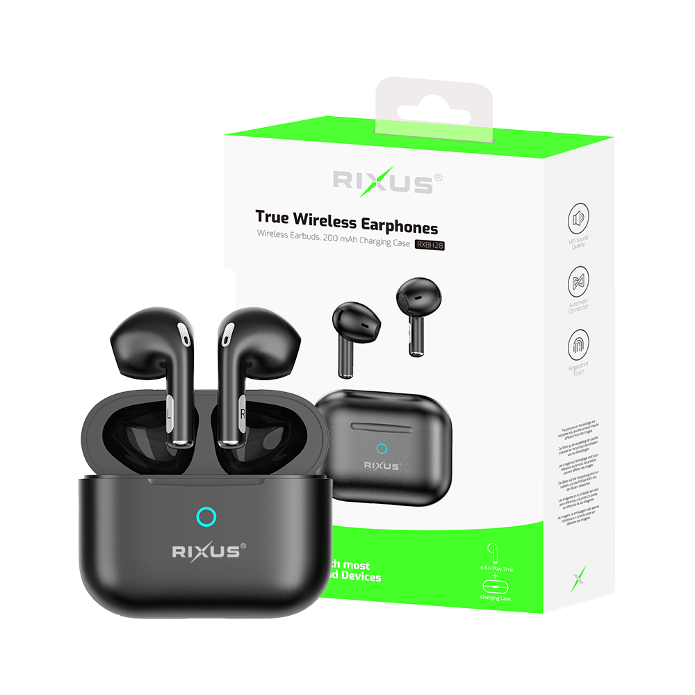 Rixus RXBH28 HIFI Sound Earbuds Wireless Headset Black – Bild 4