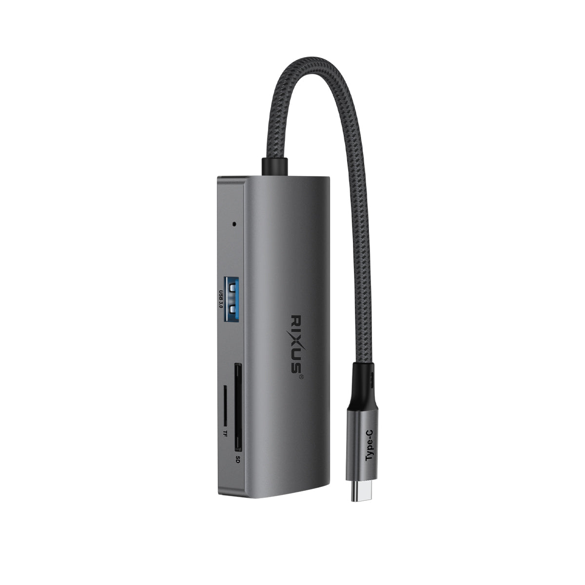 Rixus RXHU08 USB USB-C To Ethernet Adaptor mit Docking Station Grey – Bild 2