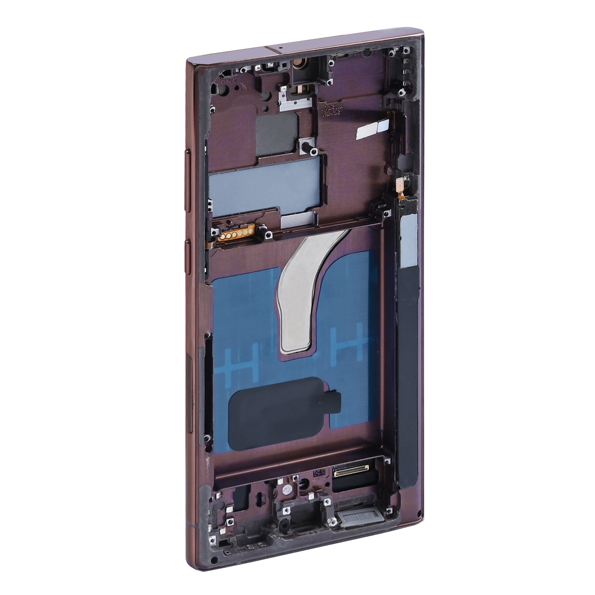 Samsung Galaxy S22 Ultra S908B Display und Touchscreen-Digitizer mit Rahmen Burgundy Soft-OLED – Bild 3