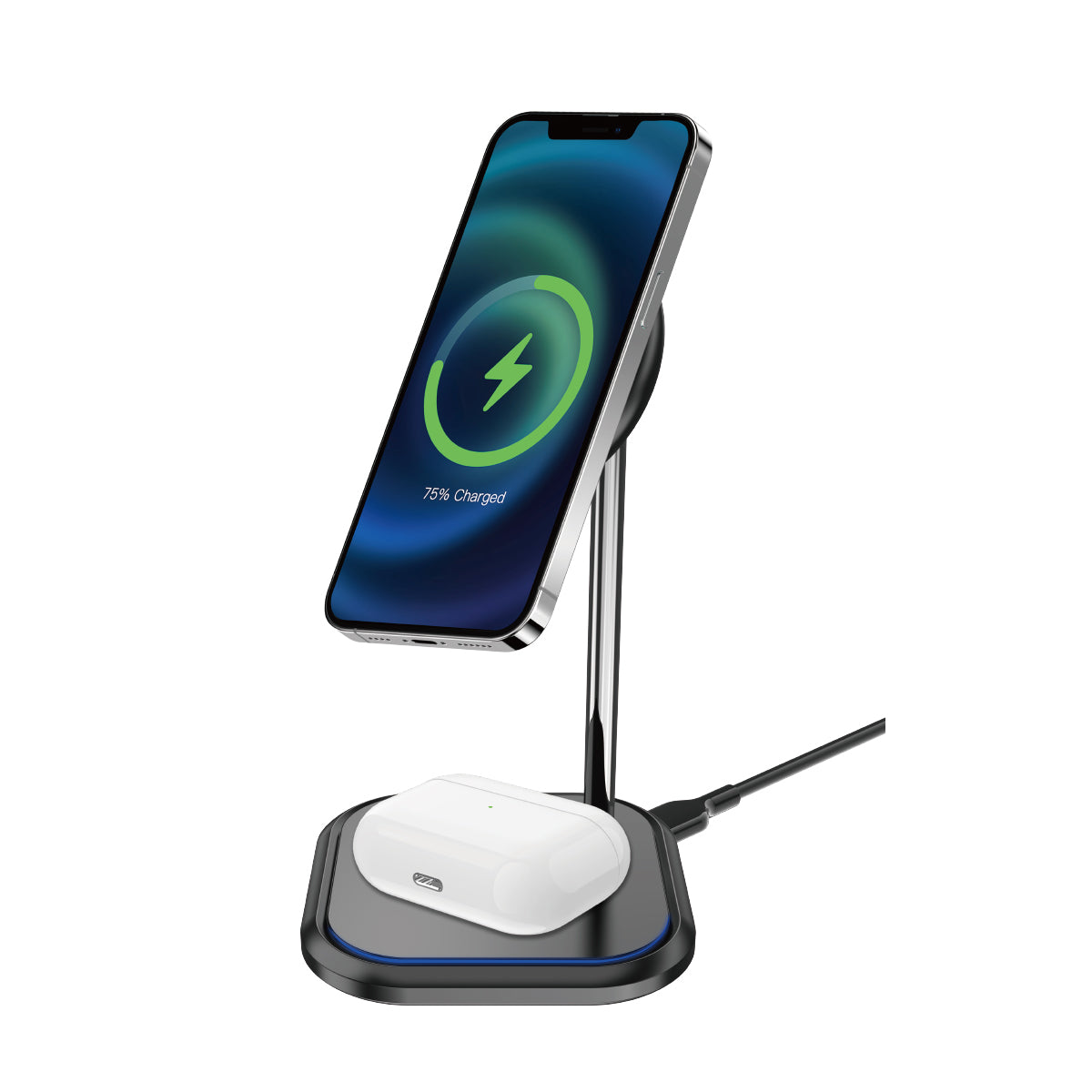 Rixus RXWC55 Wireless Magnetic Charging Stand 15W Black – Bild 4