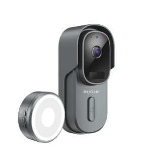 Rixus Wireless Akku Powered Doorbell mit Kamera Gray