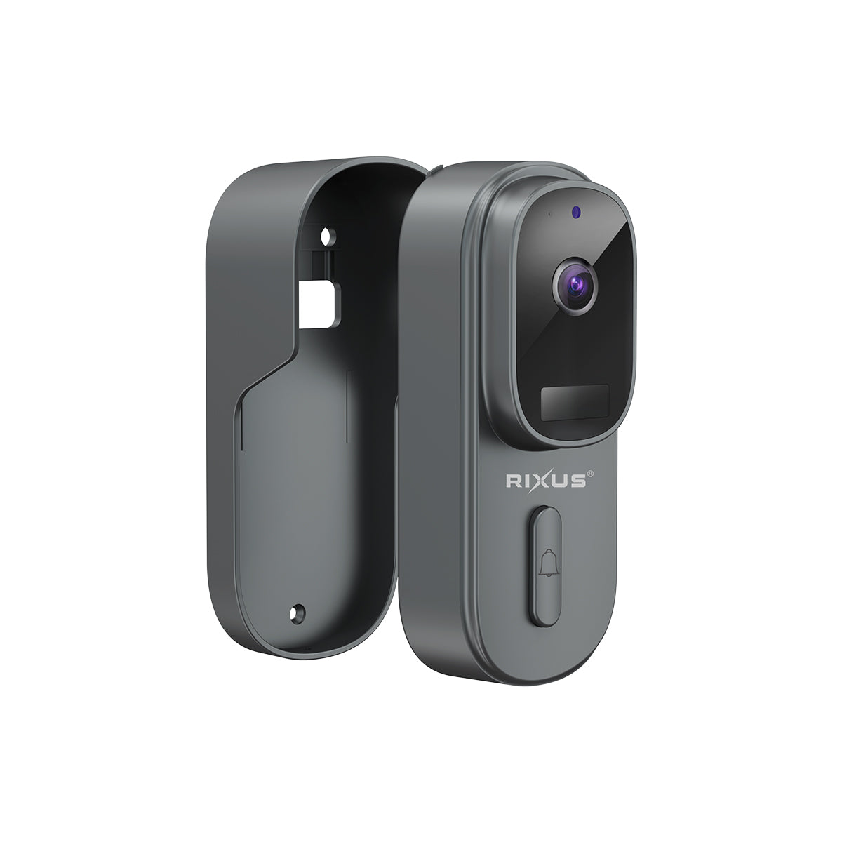 Rixus Wireless Akku Powered Doorbell mit Kamera Gray – Bild 3
