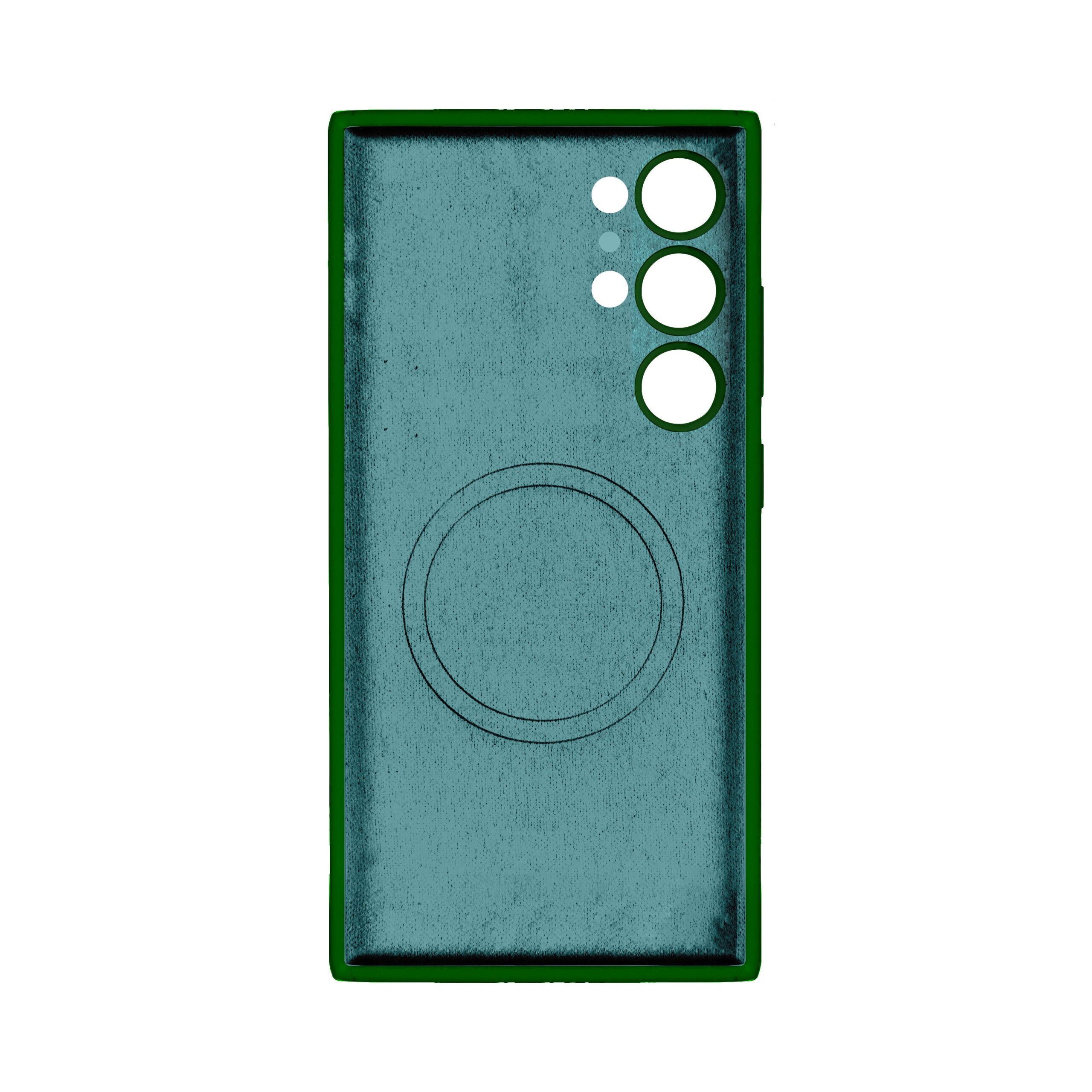 Rixus Soft TPU Handyhülle Dark mit MagSafe kompatibel für Samsung Galaxy S24 Ultra Green – Bild 3