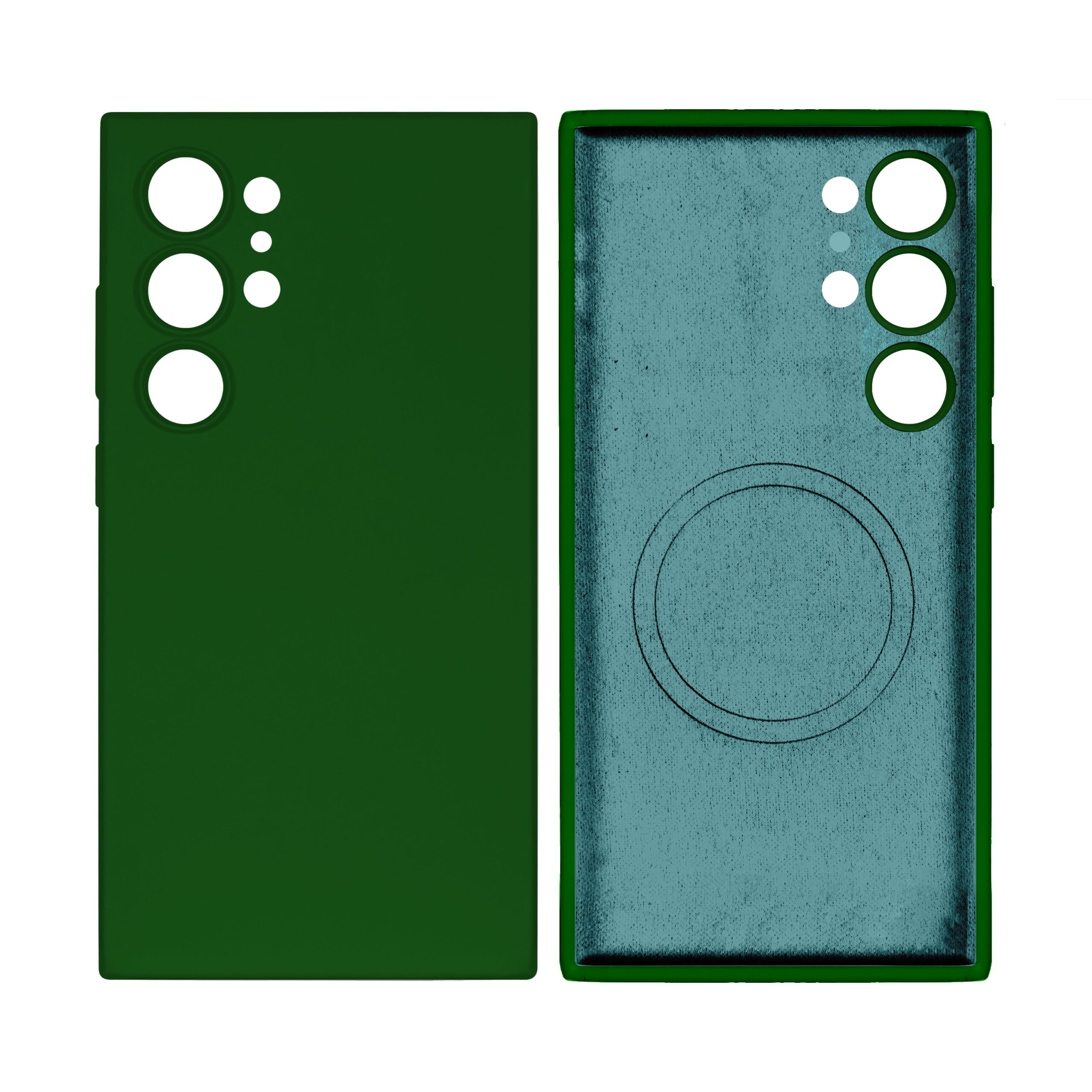 Rixus Soft TPU Handyhülle Dark mit MagSafe kompatibel für Samsung Galaxy S24 Ultra Green – Bild 5