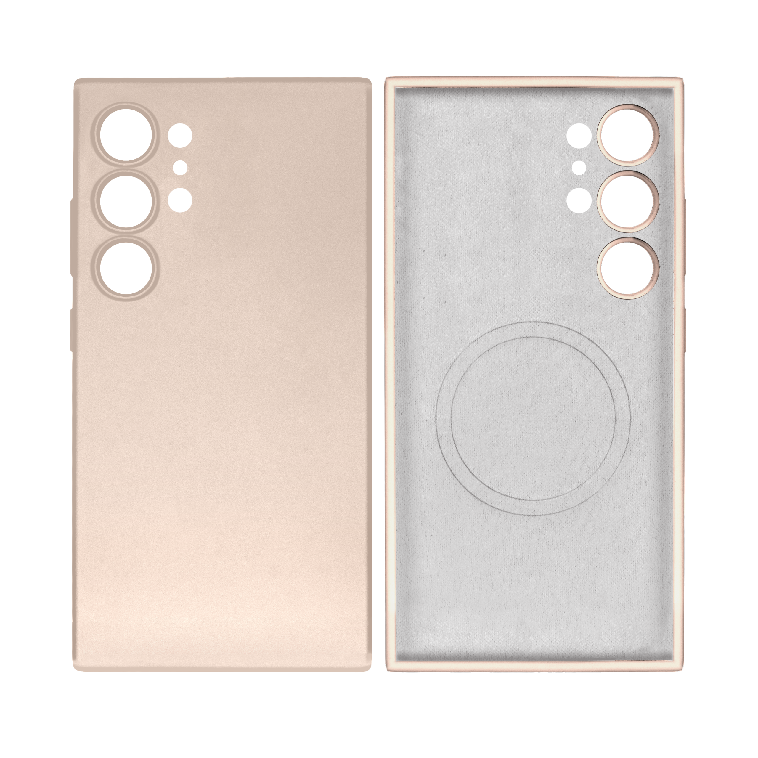 Rixus Soft TPU Handyhülle Dark mit MagSafe kompatibel für Samsung Galaxy S24 Ultra Gold – Bild 3