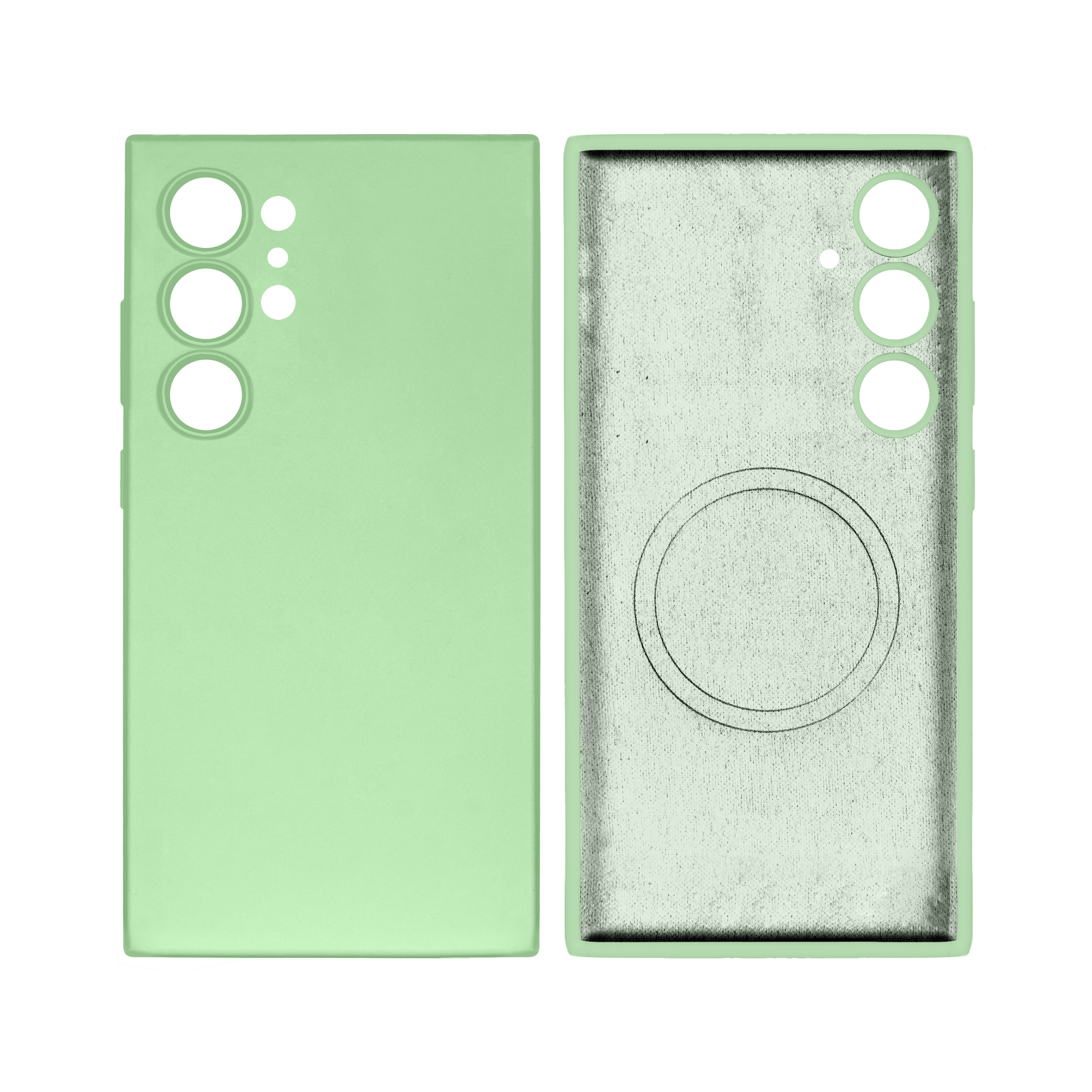 Rixus Soft TPU Handyhülle Dark mit MagSafe kompatibel für Samsung Galaxy S24 Ultra Matcha – Bild 3