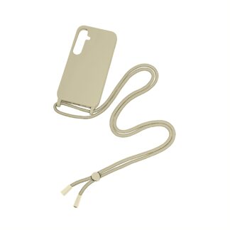 Rixus TPU Necklace Cord Abdeckung für Samsung Galaxy S24 Plus Gold