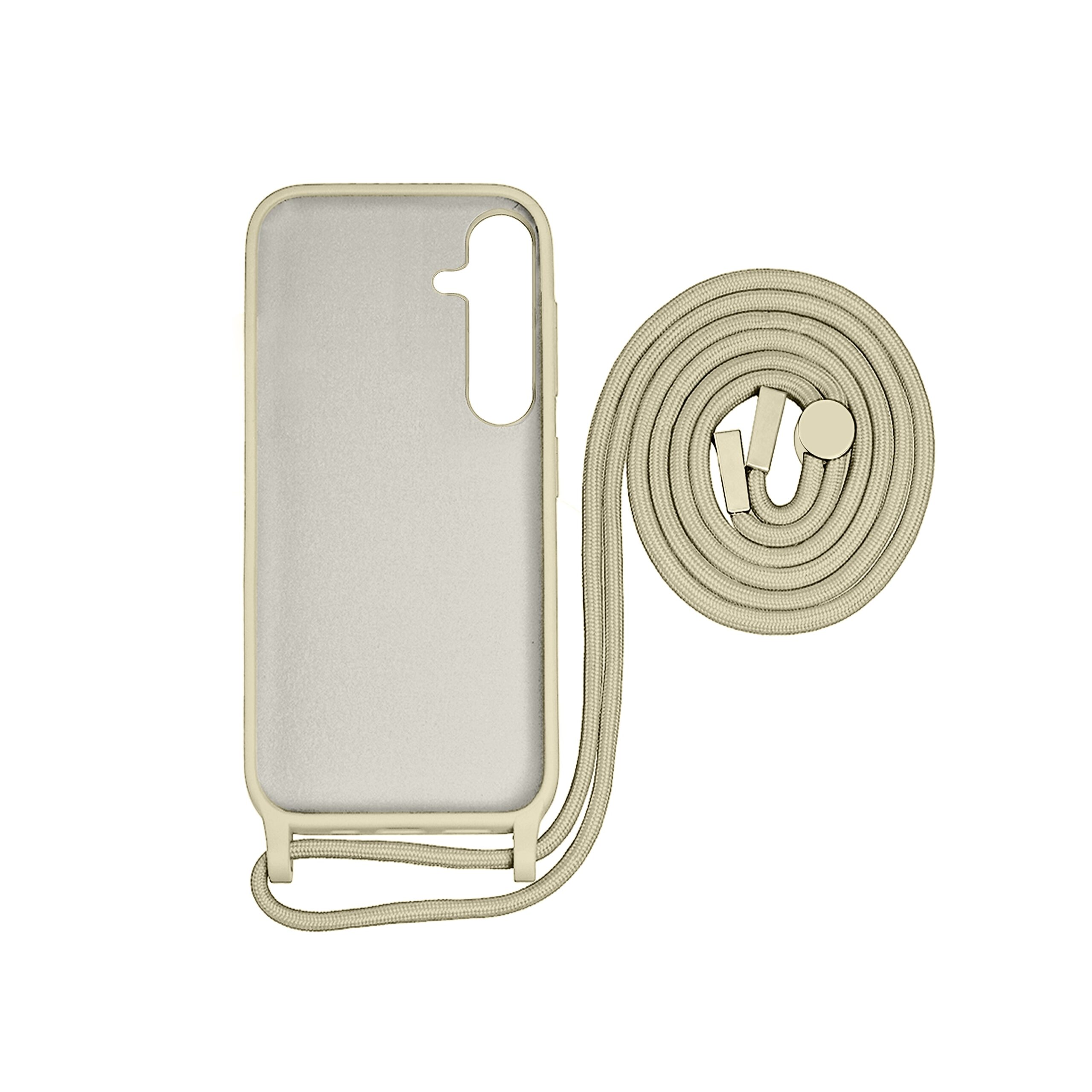 Rixus TPU Necklace Cord Abdeckung für Samsung Galaxy S24 Plus Gold – Bild 2