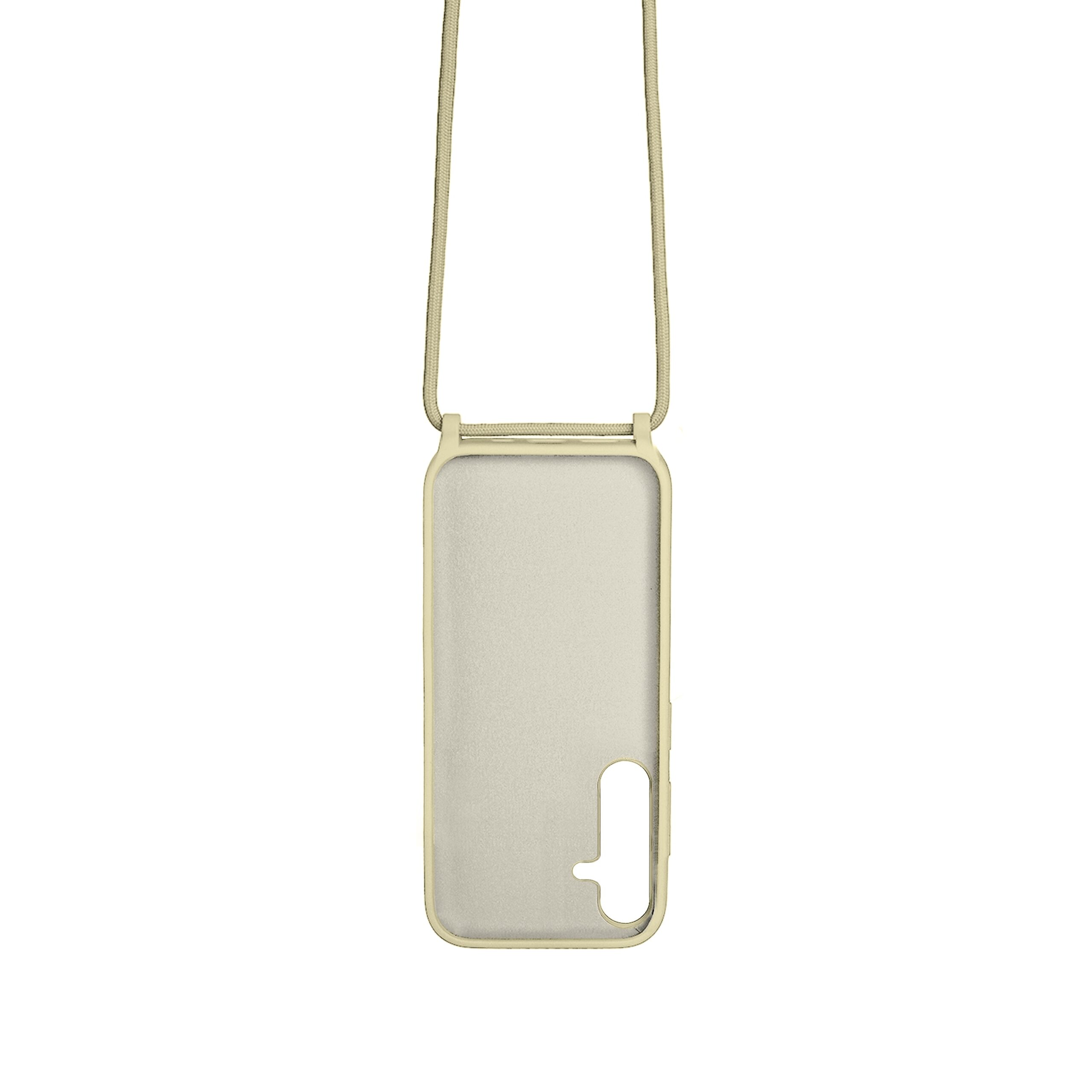 Rixus TPU Necklace Cord Abdeckung für Samsung Galaxy S24 Plus Gold – Bild 3