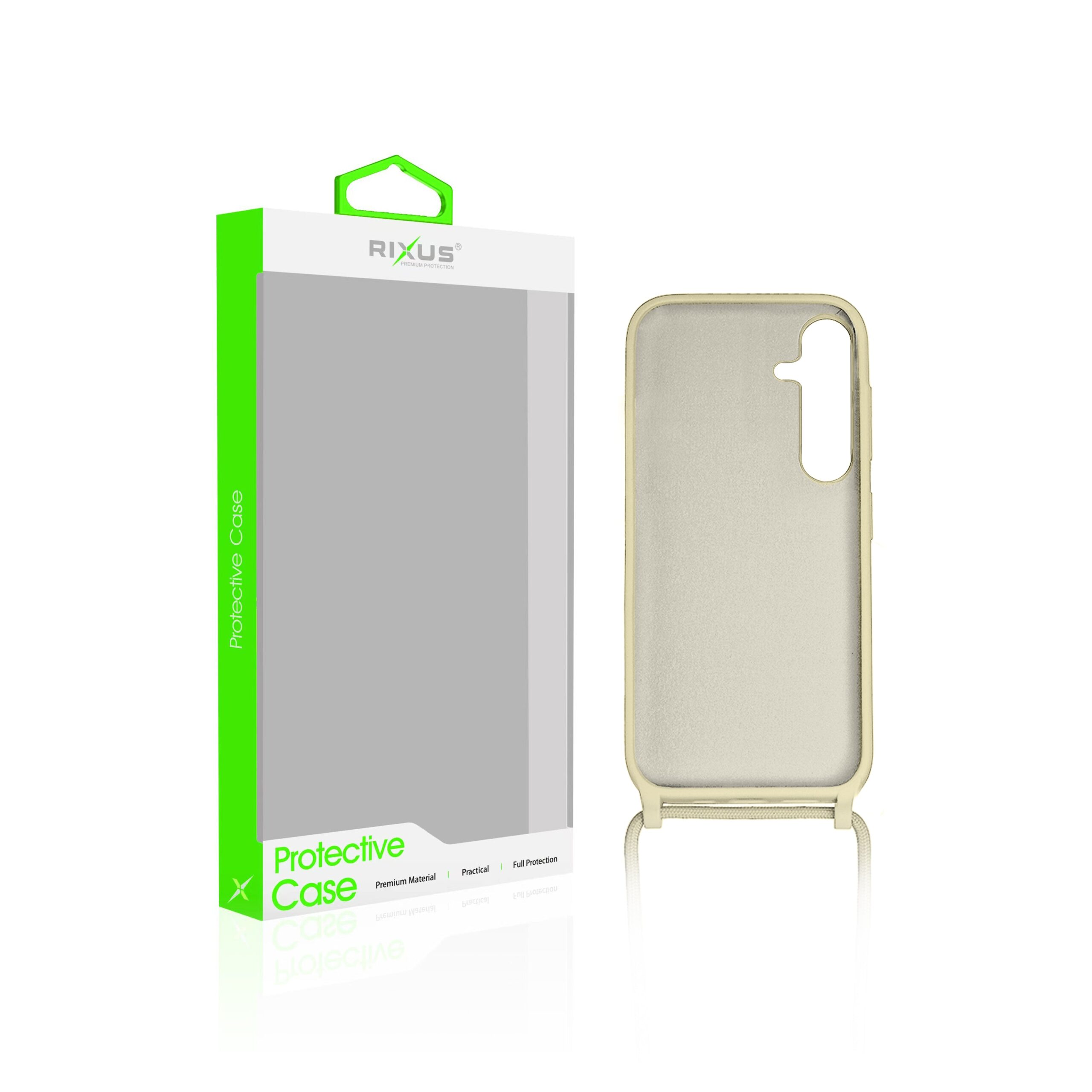 Rixus TPU Necklace Cord Abdeckung für Samsung Galaxy S24 Plus Gold – Bild 5