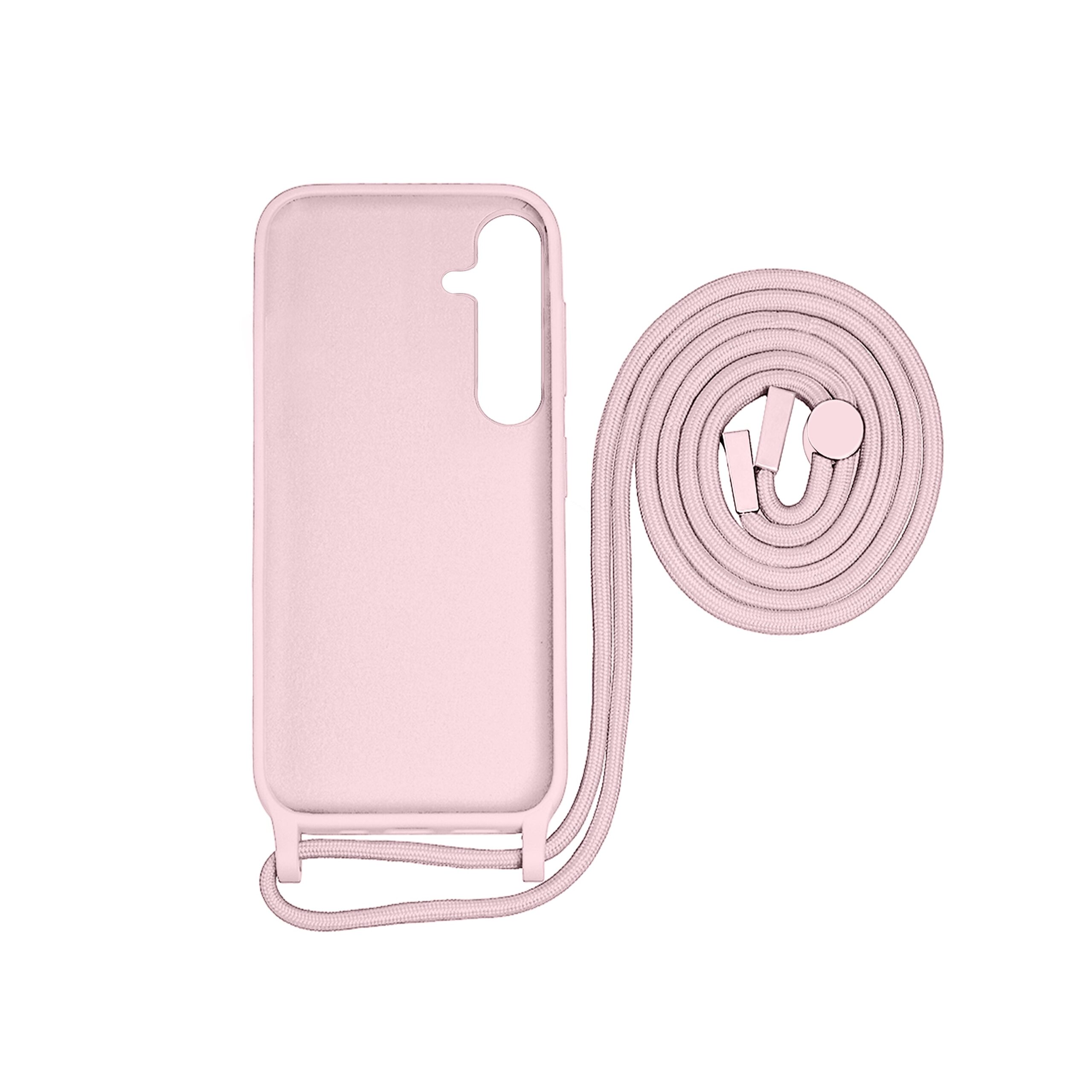 Rixus TPU Necklace Cord Abdeckung für Samsung Galaxy S24 Plus Pink – Bild 2