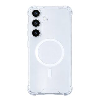 Rixus Anti-Burst Hülle mit MagSafe kompatibel für Samsung Galaxy S24, S25 Transparent