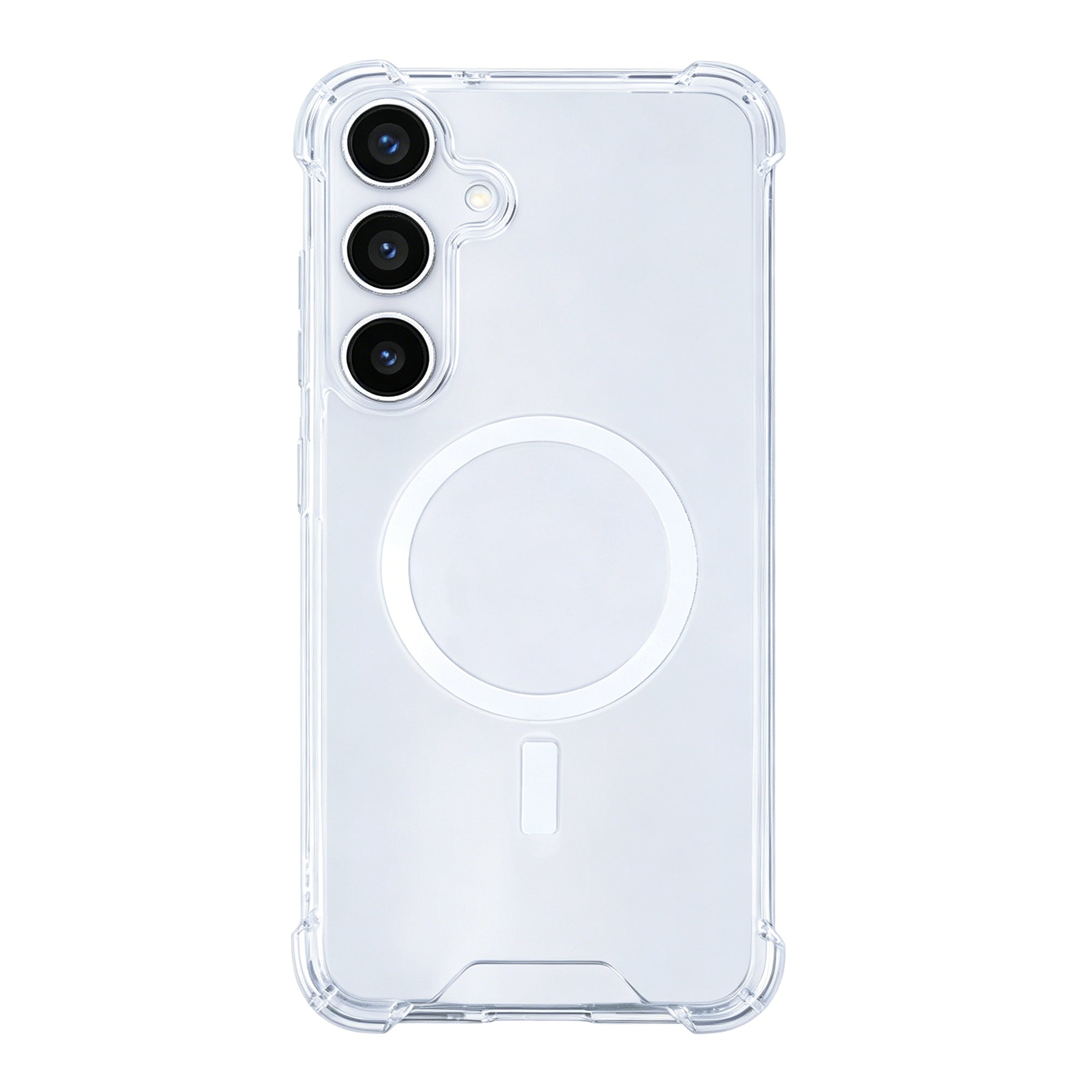 Rixus Anti-Burst Hülle mit MagSafe kompatibel für Samsung Galaxy S24, S25 Transparent