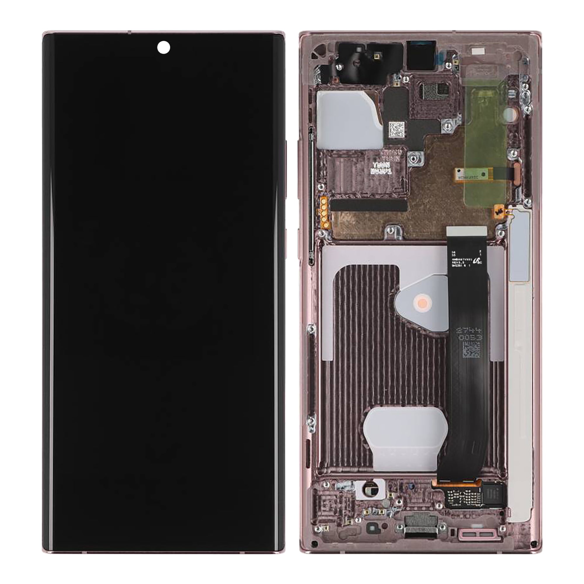 Samsung Galaxy Note 20 Ultra N985F, 5G N986B Display und Touchscreen-Digitizer mit Rahmen Mystic Bronze Service Pack – Bild 4