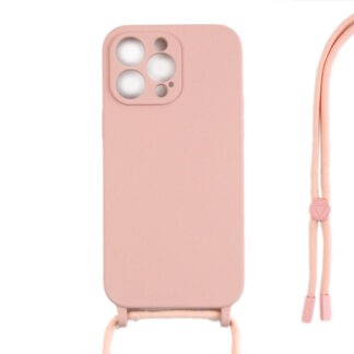 Rixus TPU Necklace Cord Abdeckung für Apple iPhone 12 Pro Pink