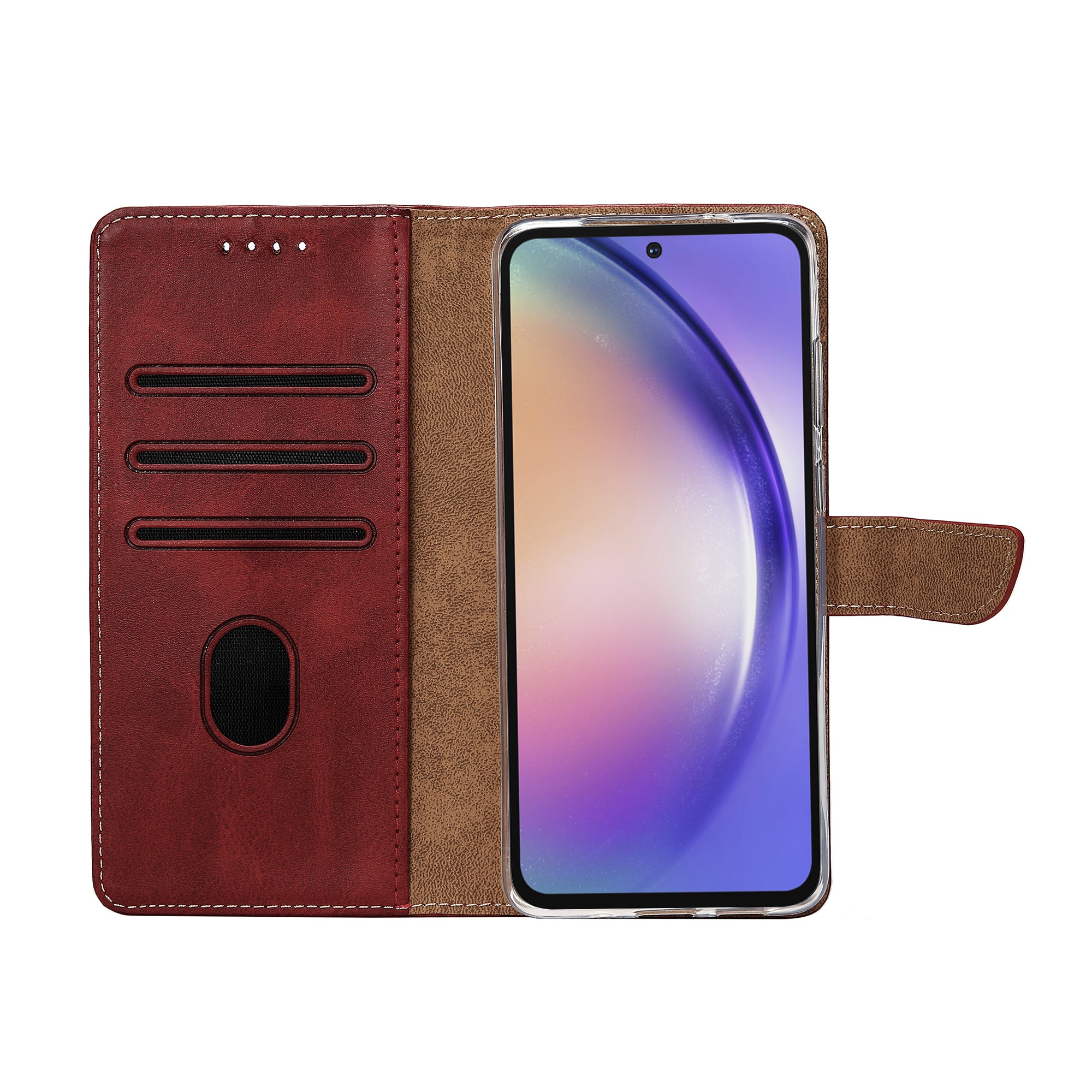 Rixus Buchhülle für Samsung Galaxy A54 5G Dark Red – Bild 5