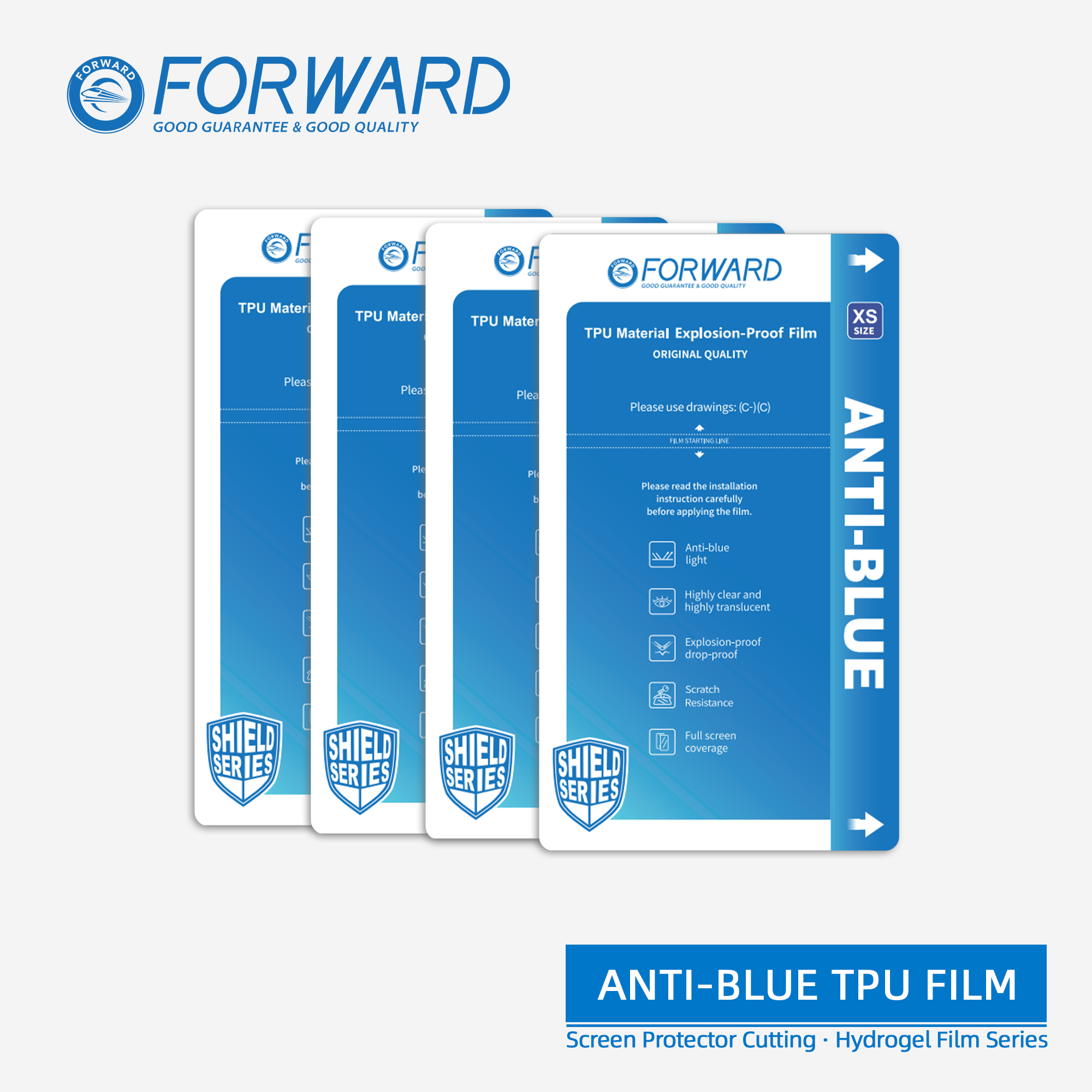 FORWARD 7 inch Anti-blue Flexible Explosion-proof Film (XS) (50er-Pack) – Bild 4
