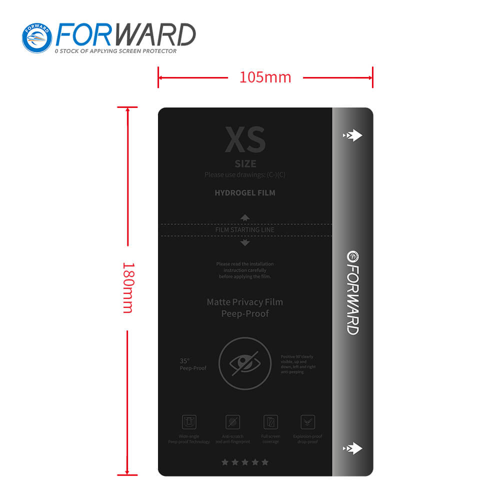 FORWARD 7 inch Matte Privacy Film (XS) (20er-Pack)