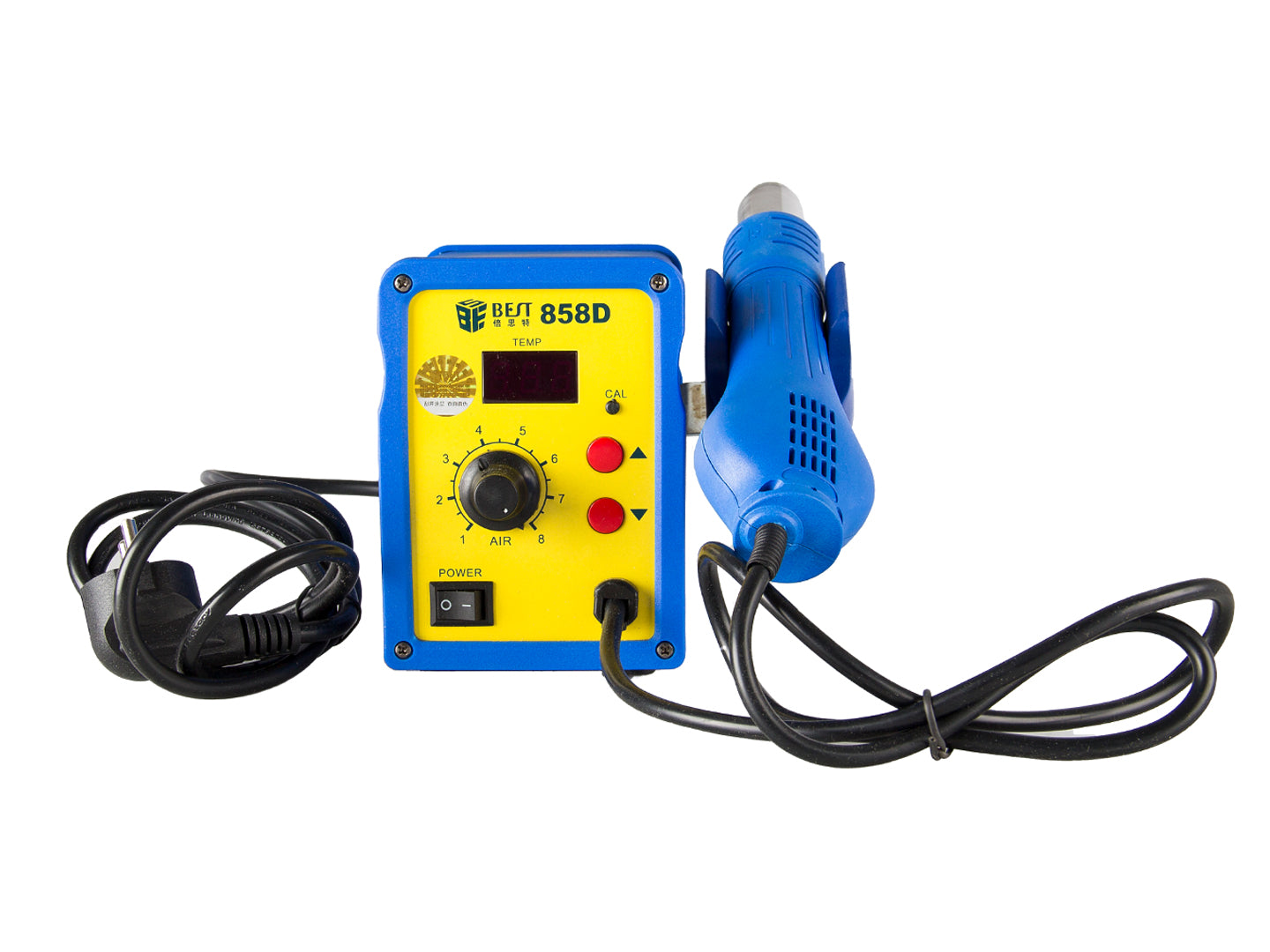 BEST 858D Heißluftstation mit LED Display Blue