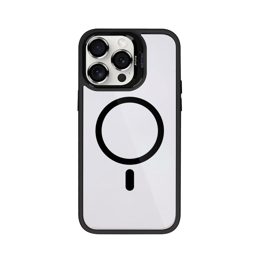 Rixus Classic 03 Hülle mit MagSafe kompatibel für Apple iPhone 12 Pro Max Black