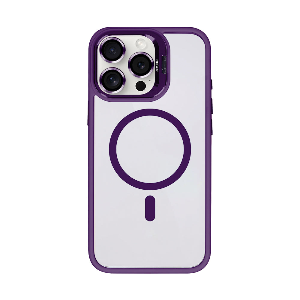 Rixus Classic 03 Hülle mit MagSafe kompatibel für Apple iPhone 12, 12 Pro Deep Purple