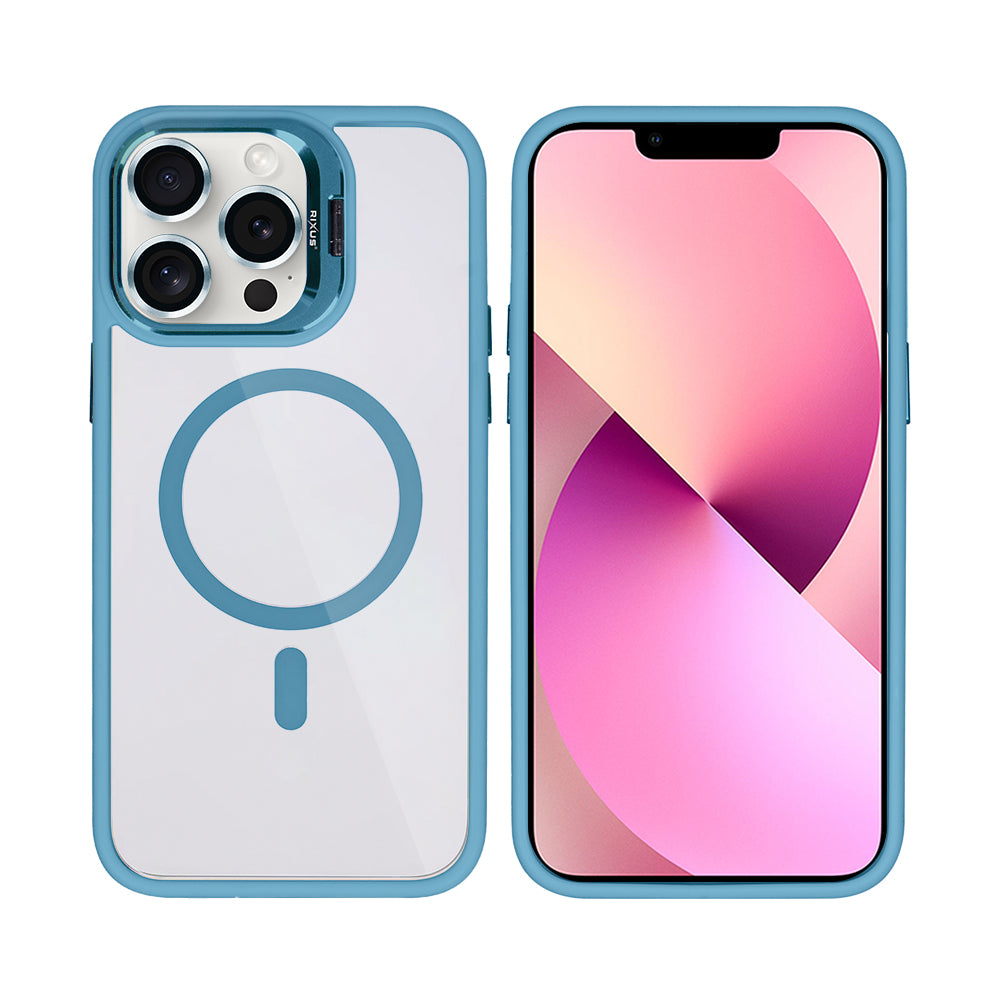Rixus Classic 03 Hülle mit MagSafe kompatibel für Apple iPhone 12, 12 Pro Light Blue – Bild 3