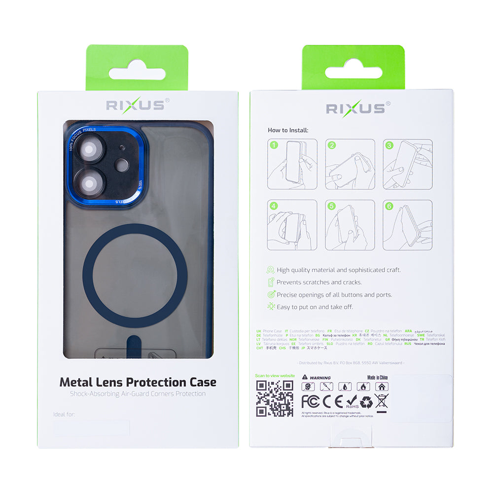 Rixus Classic 04 Hülle mit MagSafe kompatibel für Apple iPhone 12 Dark Blue – Bild 4