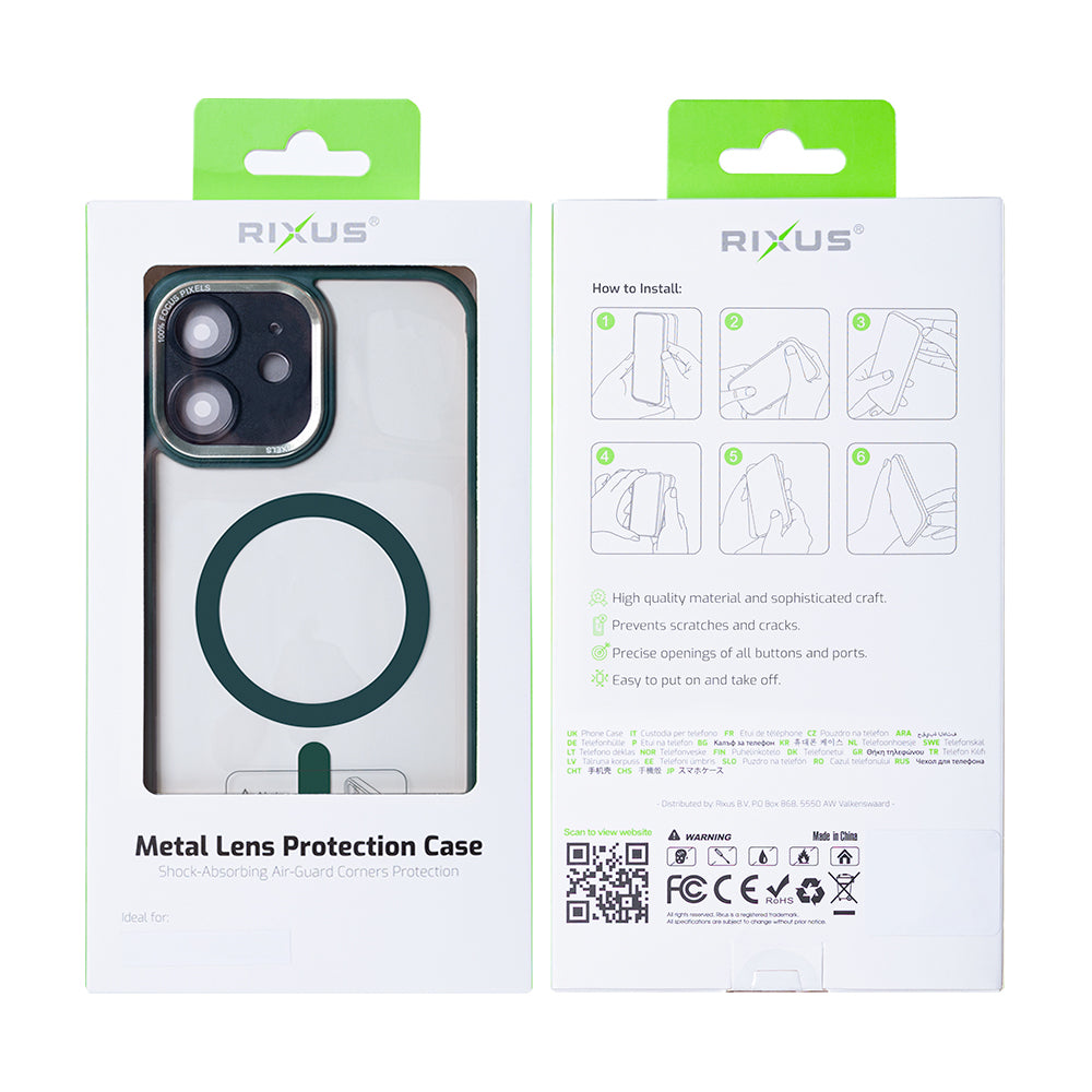 Rixus Classic 04 Hülle mit MagSafe kompatibel für Apple iPhone 12 Dark Green – Bild 4