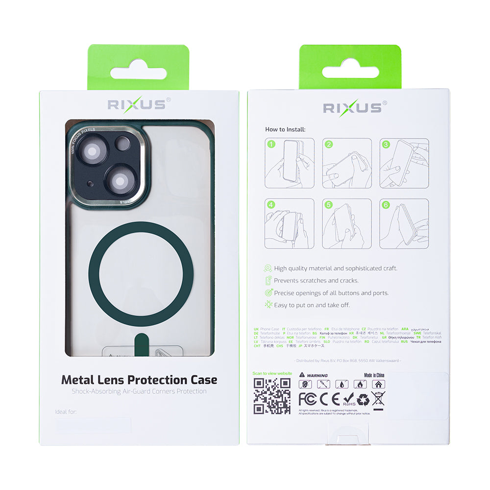 Rixus Classic 04 Hülle mit MagSafe kompatibel für Apple iPhone 14 Dark Green – Bild 4