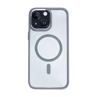 Rixus Classic 04 MagSafe Hülle für iPhone 15 16 17 Modell & Farbe - Modell: iPhone 15 Plus - Farbe: Grau