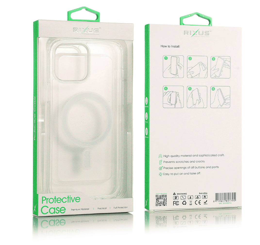 Rixus Magnetic Clear Hülle für Apple iPhone 14 Plus