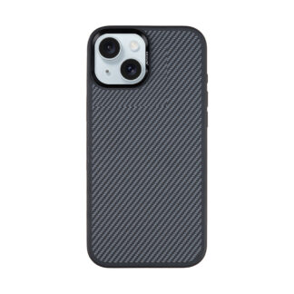 Rixus Mag Carbon mit MagSafe kompatibel für Apple iPhone 15 Titanium Black